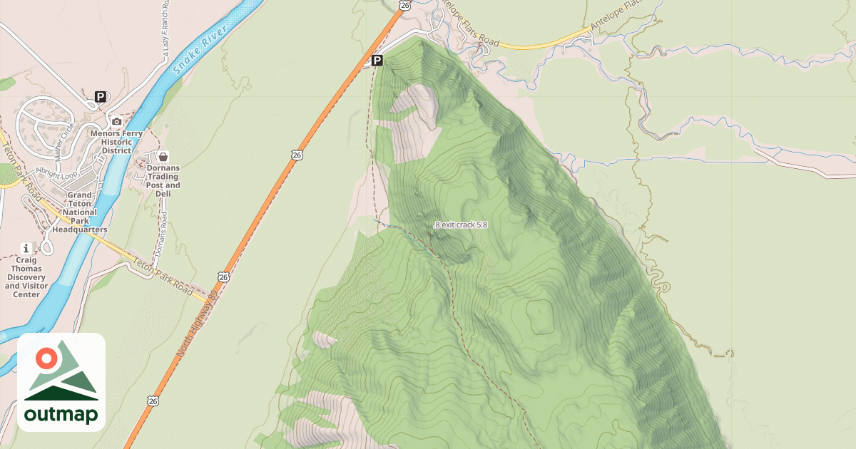 Map of .8 exit crack