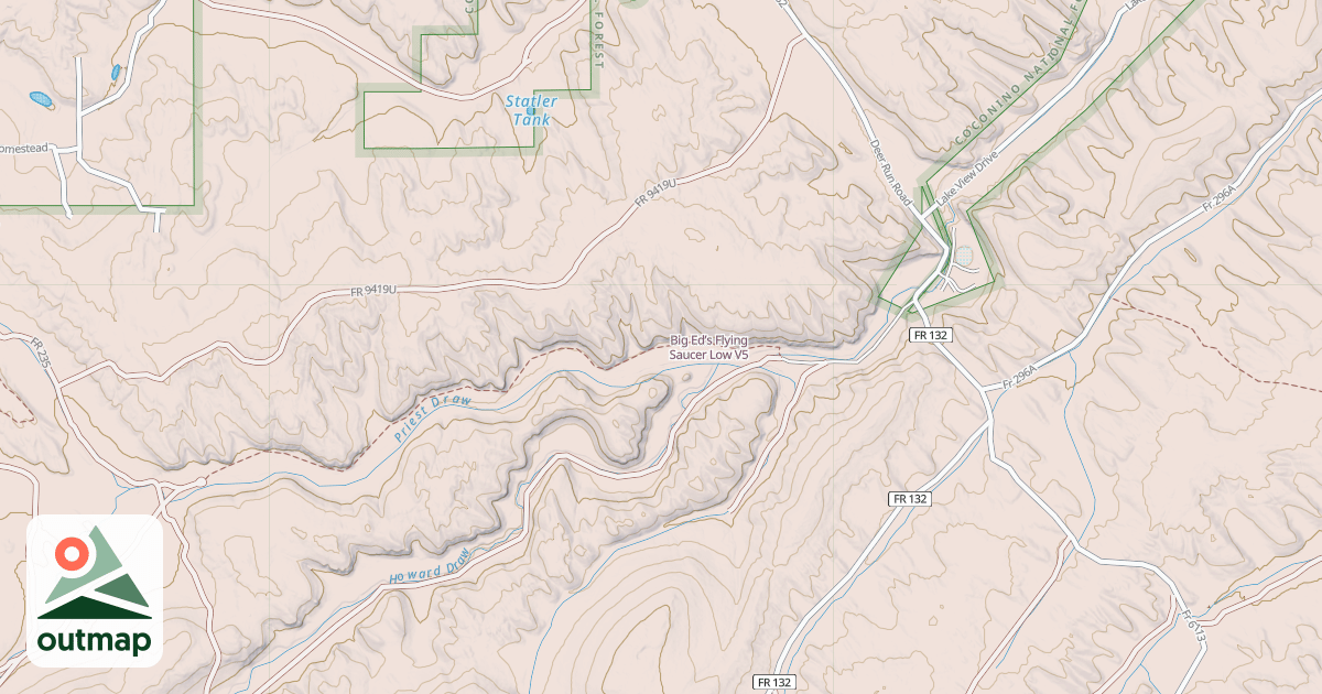 Map of Big Ed’s Flying Saucer Low