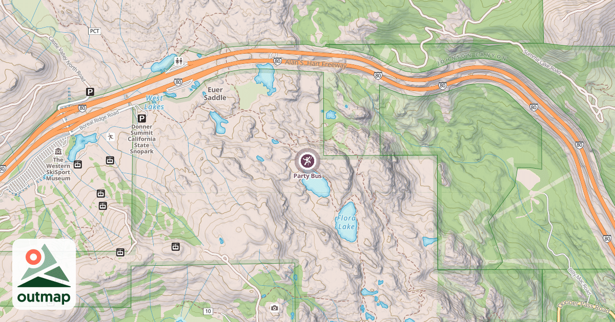 Map of Party Bus