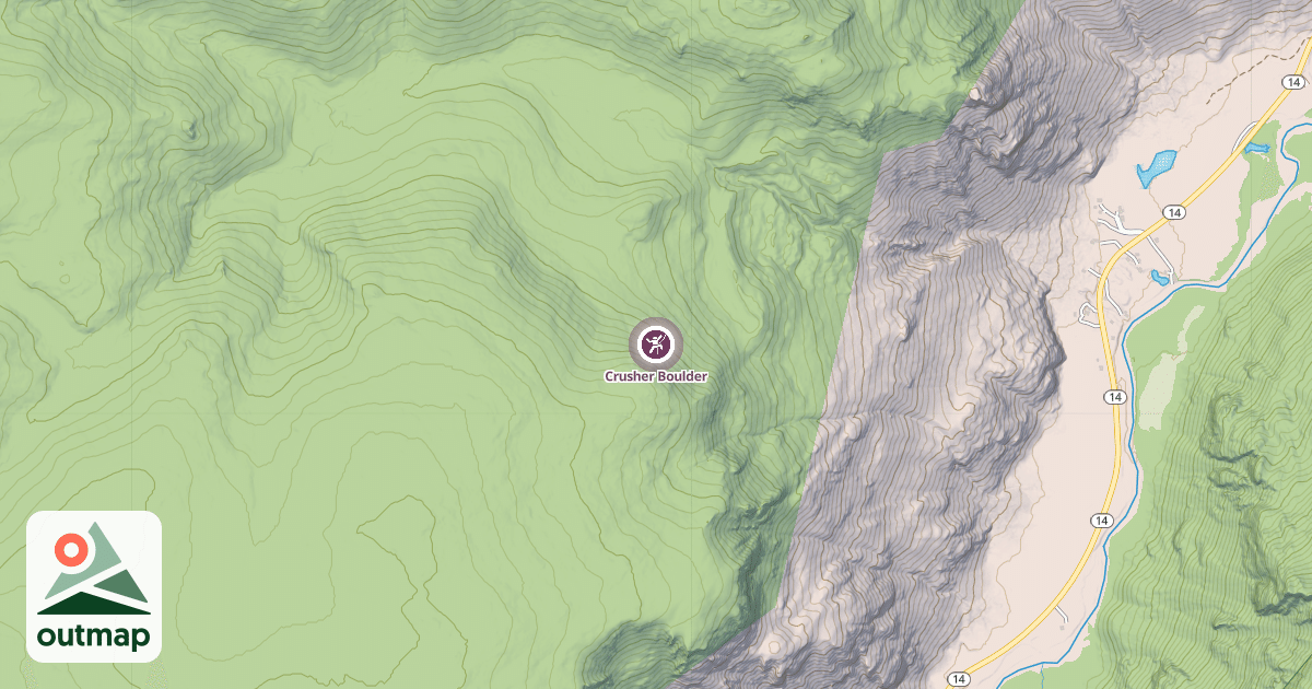 Map of Crusher Boulder