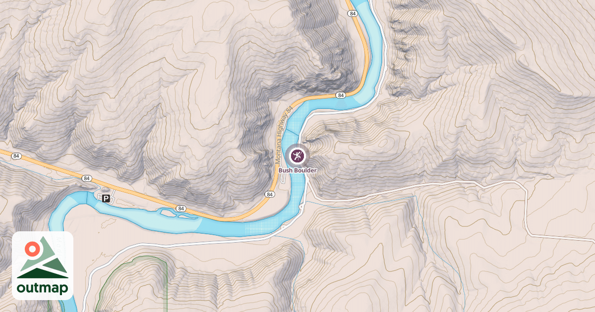 Map of Bush Boulder