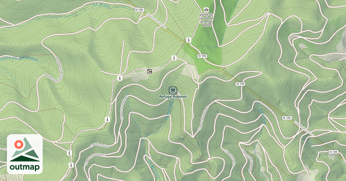 Map of Refuge Robinot