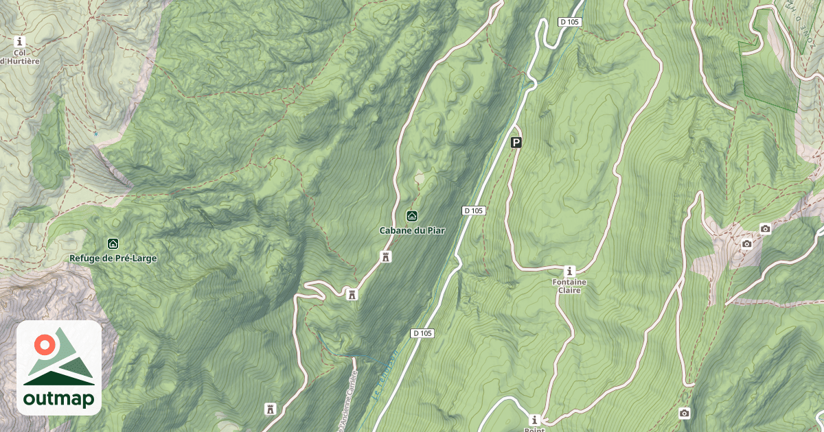 Map of Cabane du Piar