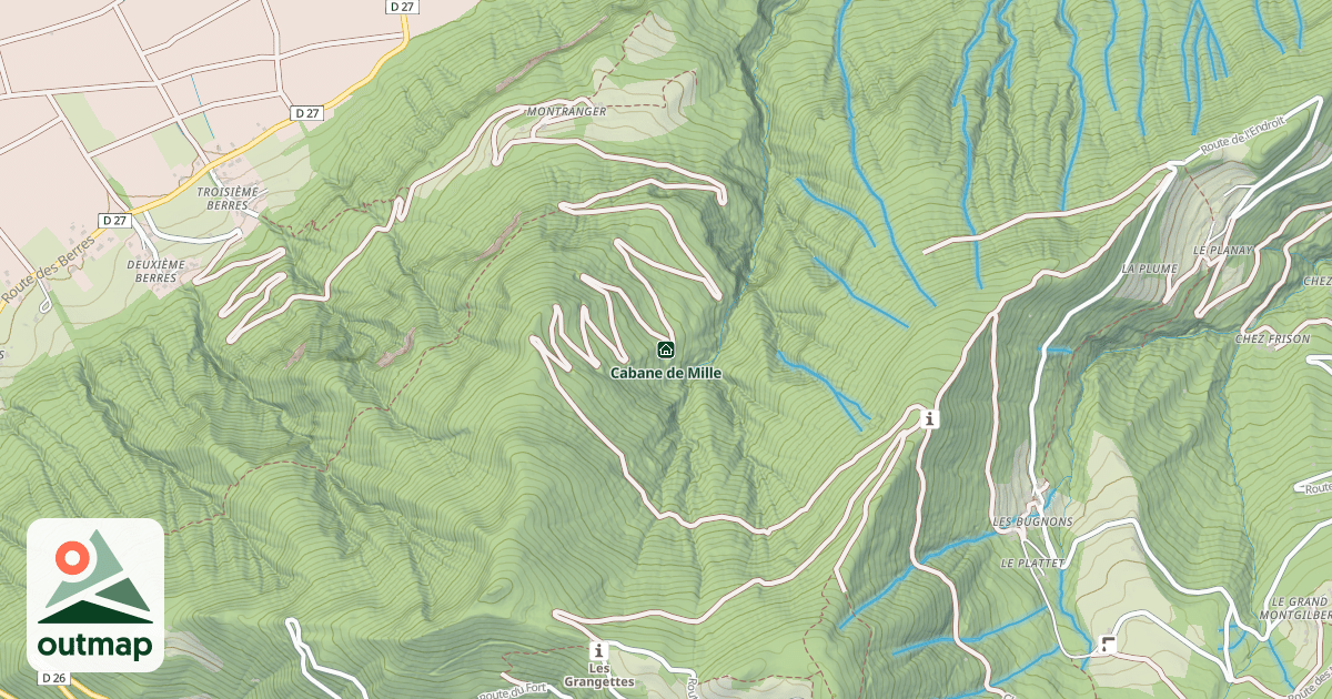 Map of Cabane de Mille