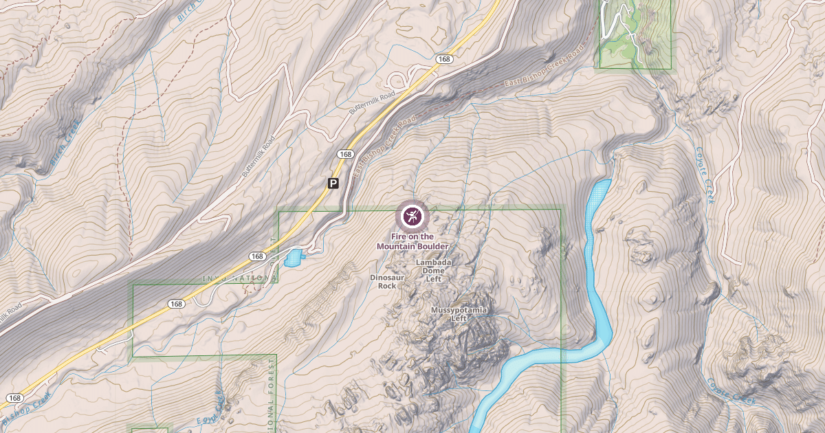 Map preview of Fire on the Mountain Boulder