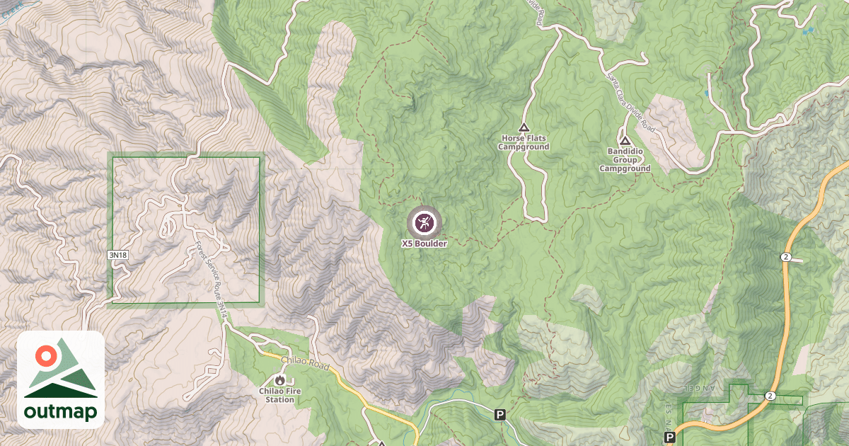 Map of X5 Boulder