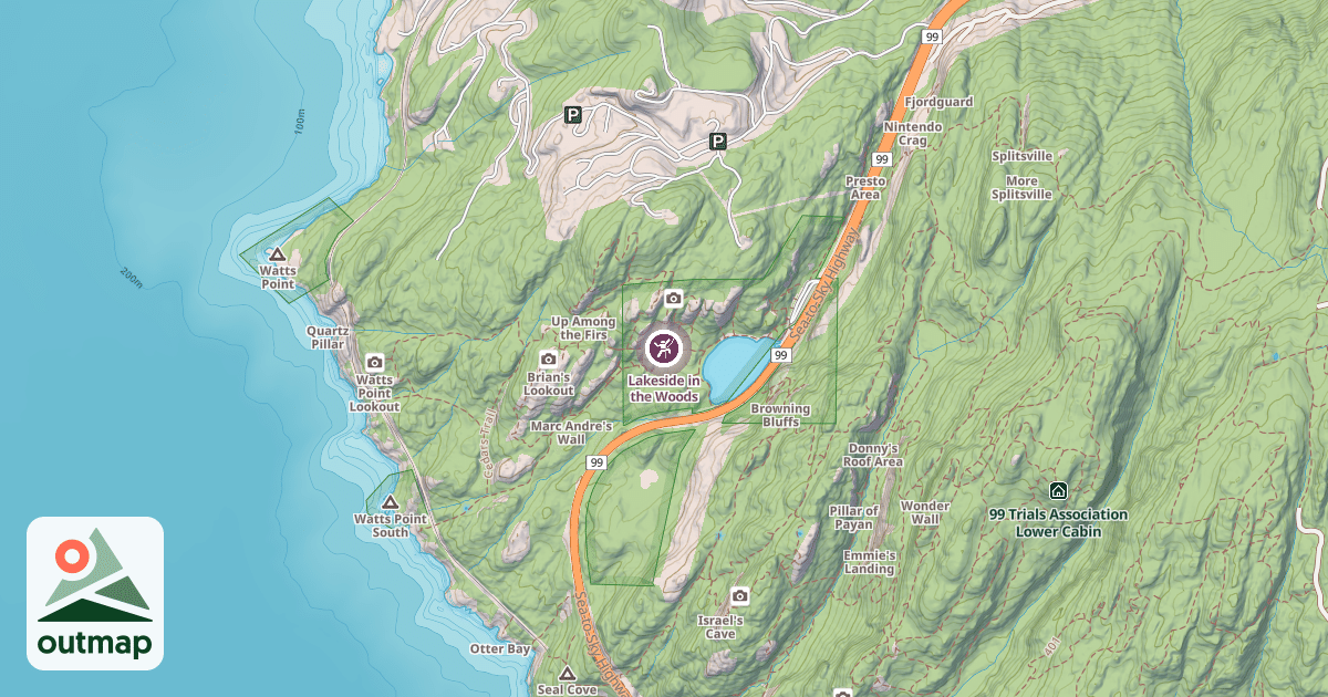 Map of Lakeside in the Woods