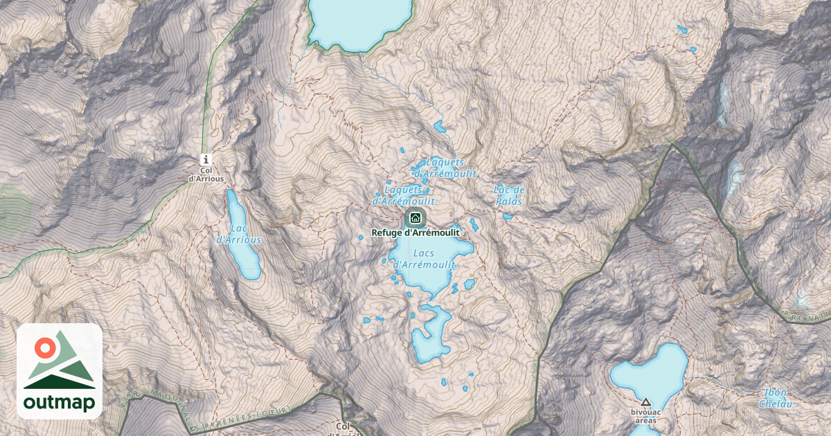 Map of Refuge d'Arrémoulit