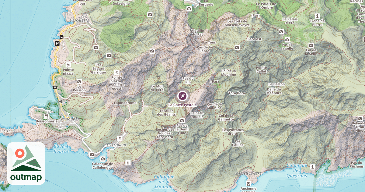 Map of La Carte Postale
