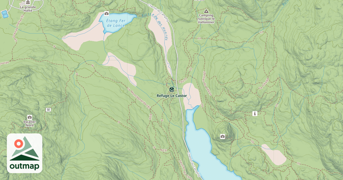 Map of Refuge Le Castor
