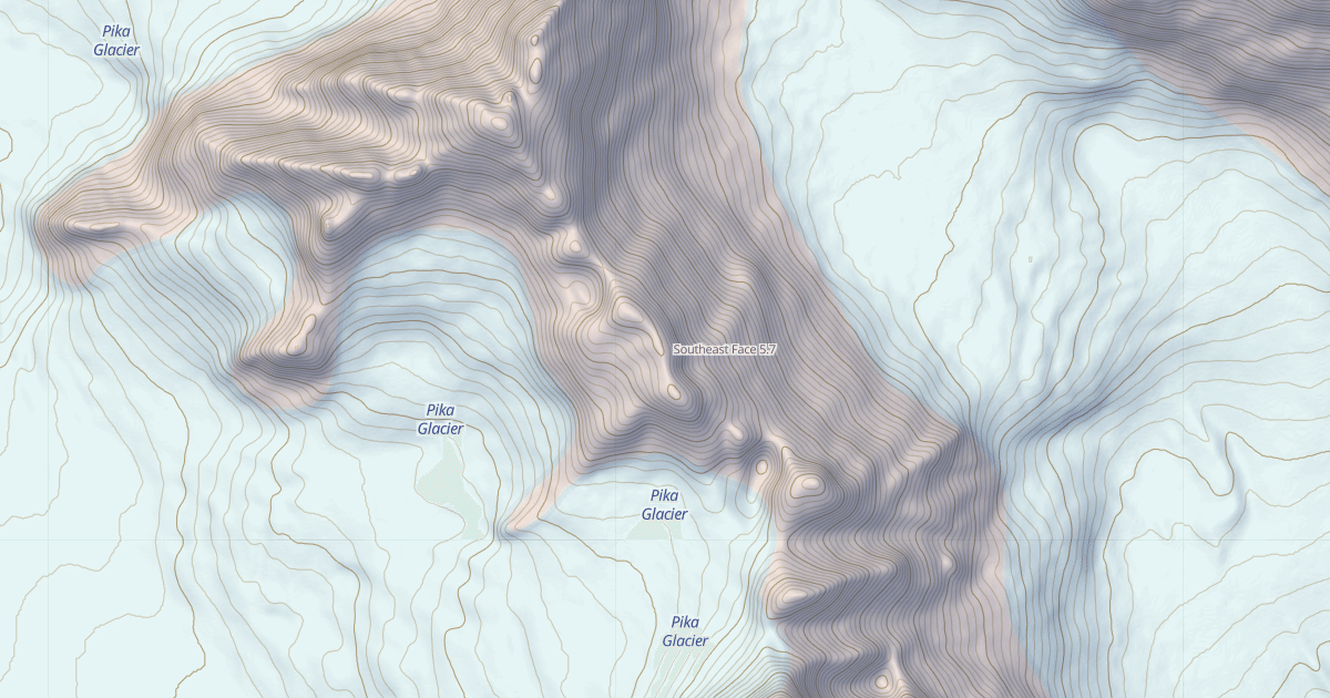 Map preview of Southeast Face