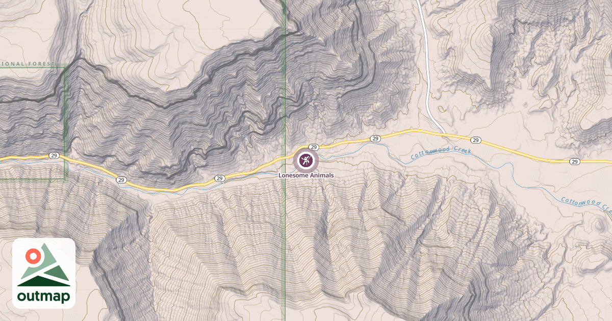 Map of Lonesome Animals