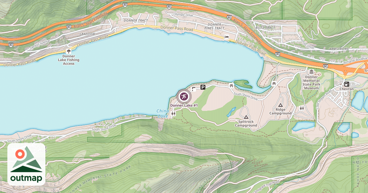 Map of Donner Lake #1