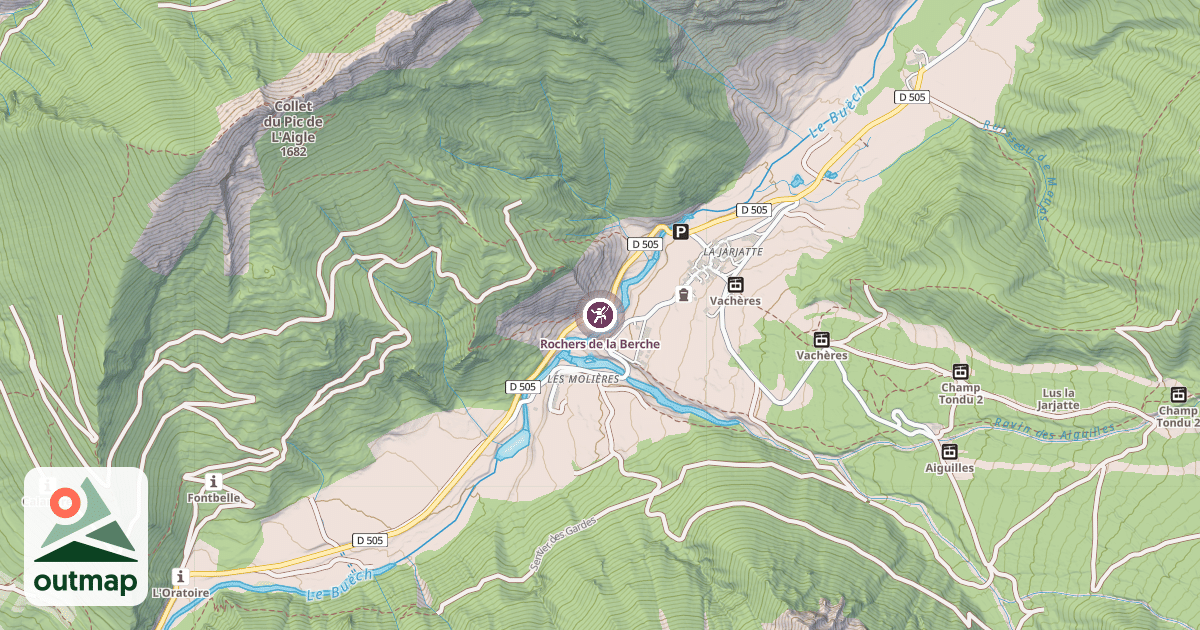 Map of Rochers de la Berche