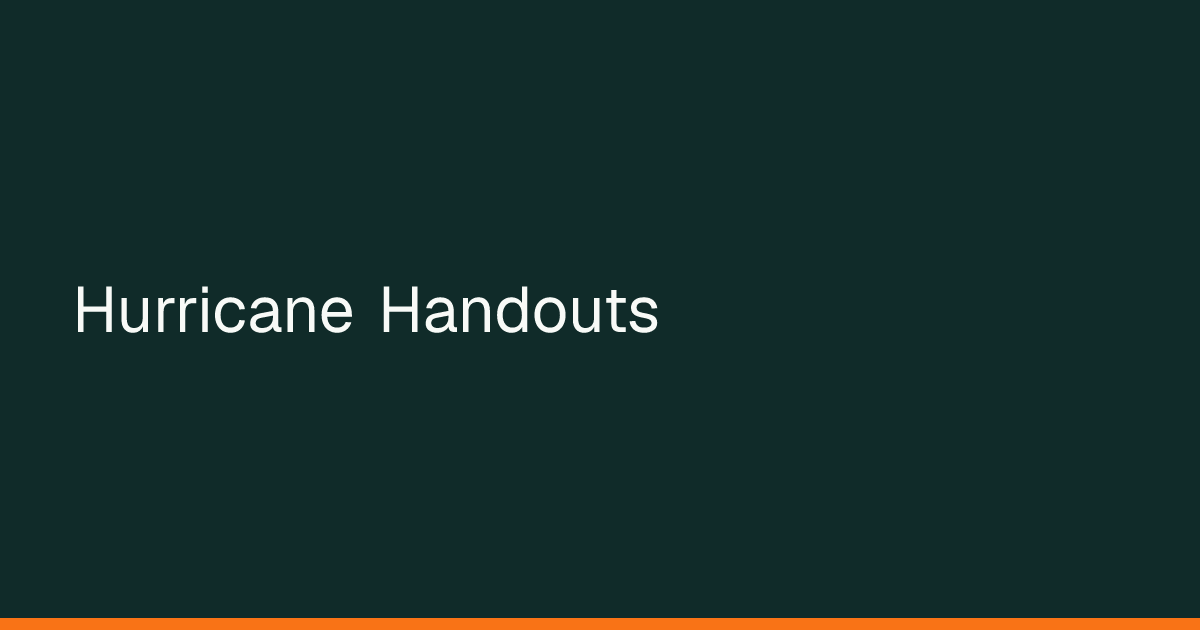 Map preview of Hurricane Handouts