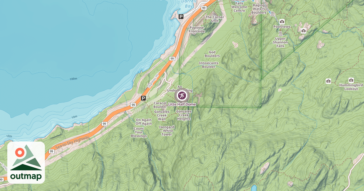 Map of Litte Half Dome