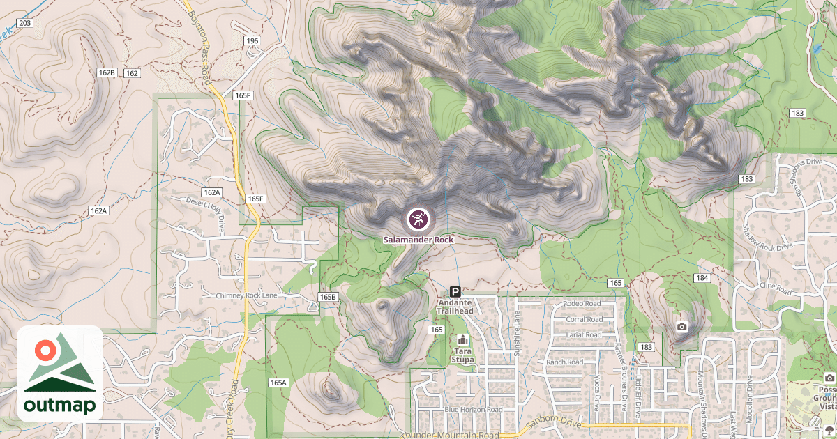 Map of Salamander Rock