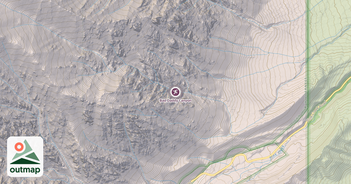 Map of Bad Daddy Canyon