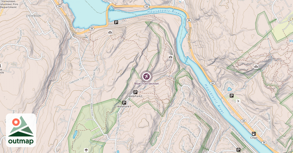 Map of Blue Trail Section