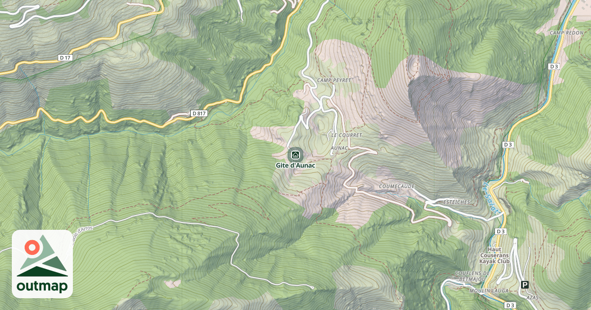 Map of Gite d'Aunac