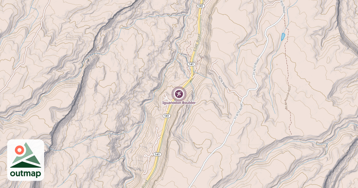 Map of Iguanodon Boulder