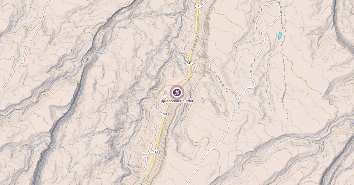 Map preview of Iguanodon Boulder