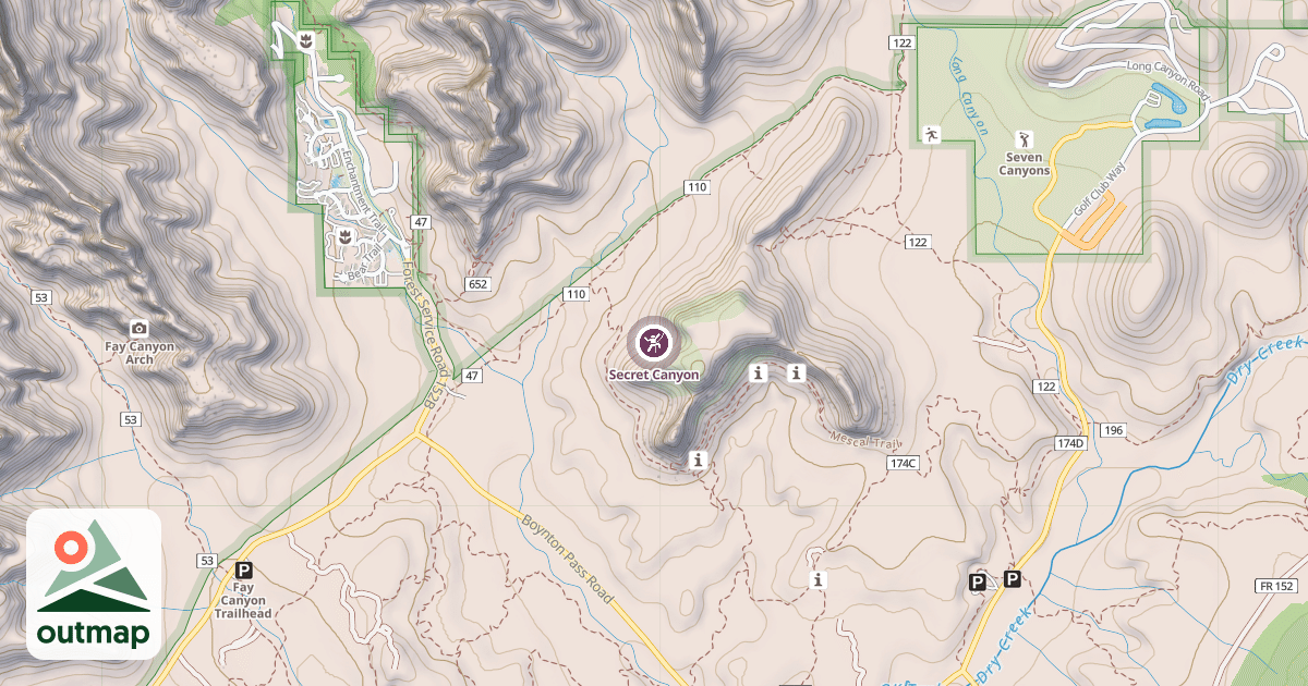 Map of Secret Canyon