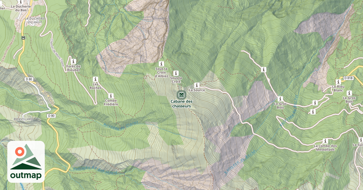 Map of Cabane des chasseurs