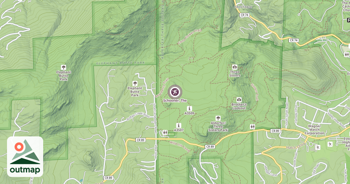 Map of Schooner, The