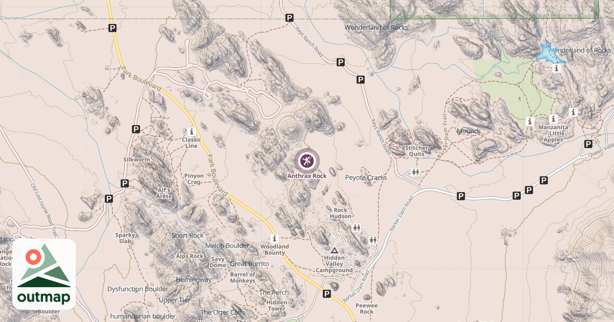 Map of Anthrax Rock