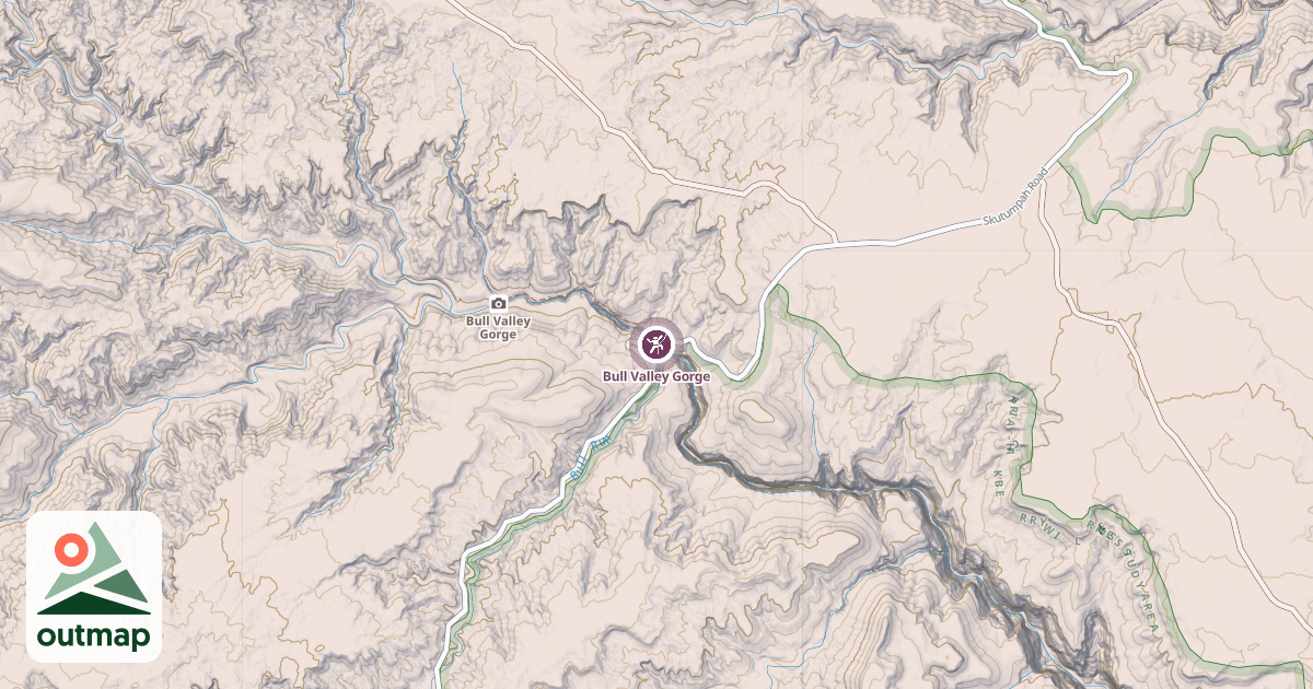 Map of Bull Valley Gorge