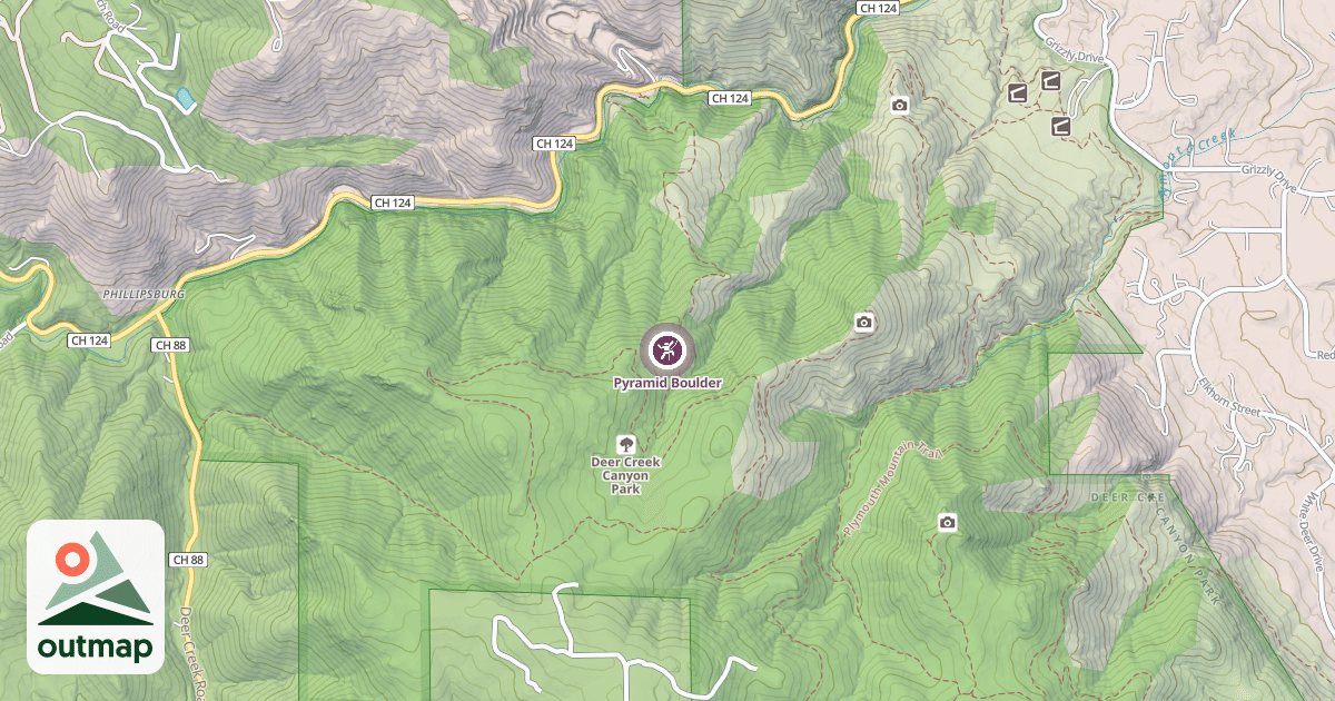 Map of Pyramid Boulder