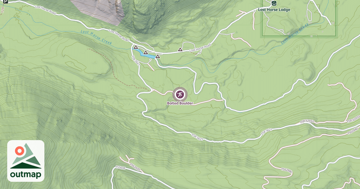 Map of Bolted Boulder