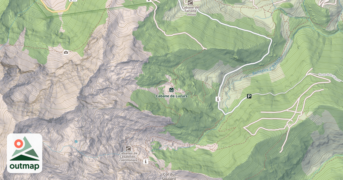 Map of Cabane de Luzurs