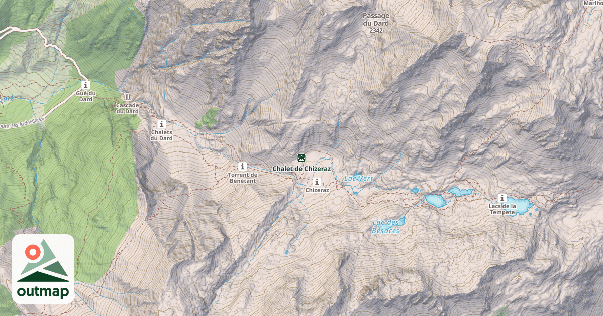 Map of Chalet de Chizeraz