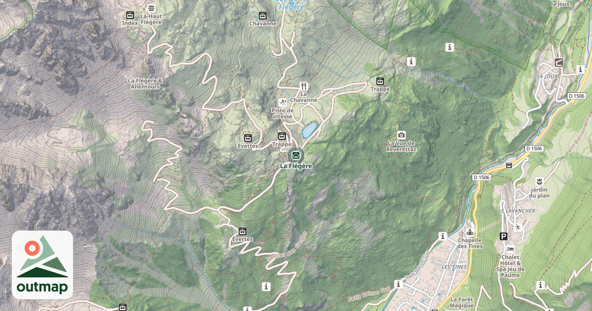 Map of La Flégère