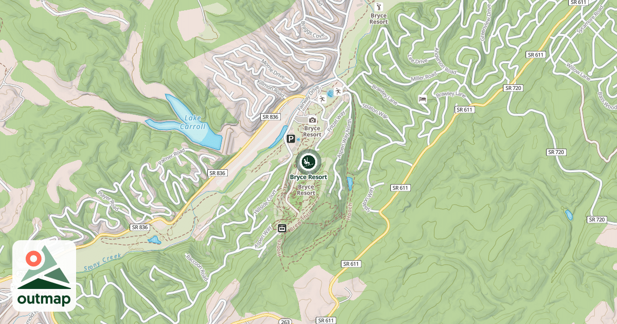 Map of Bryce Resort
