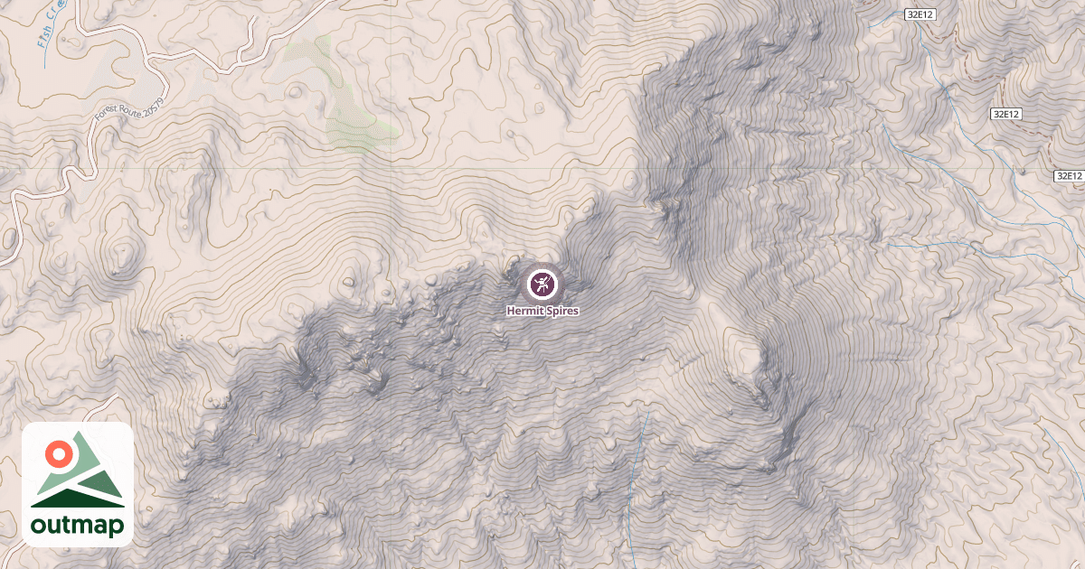 Map of Hermit Spires