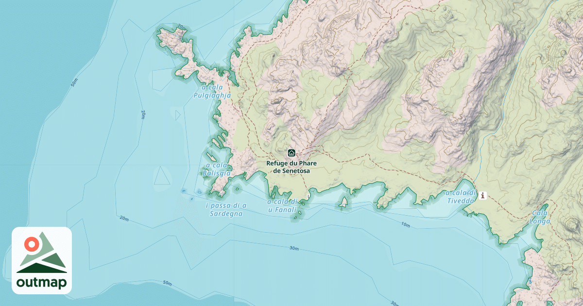 Map of Refuge du Phare de Senetosa