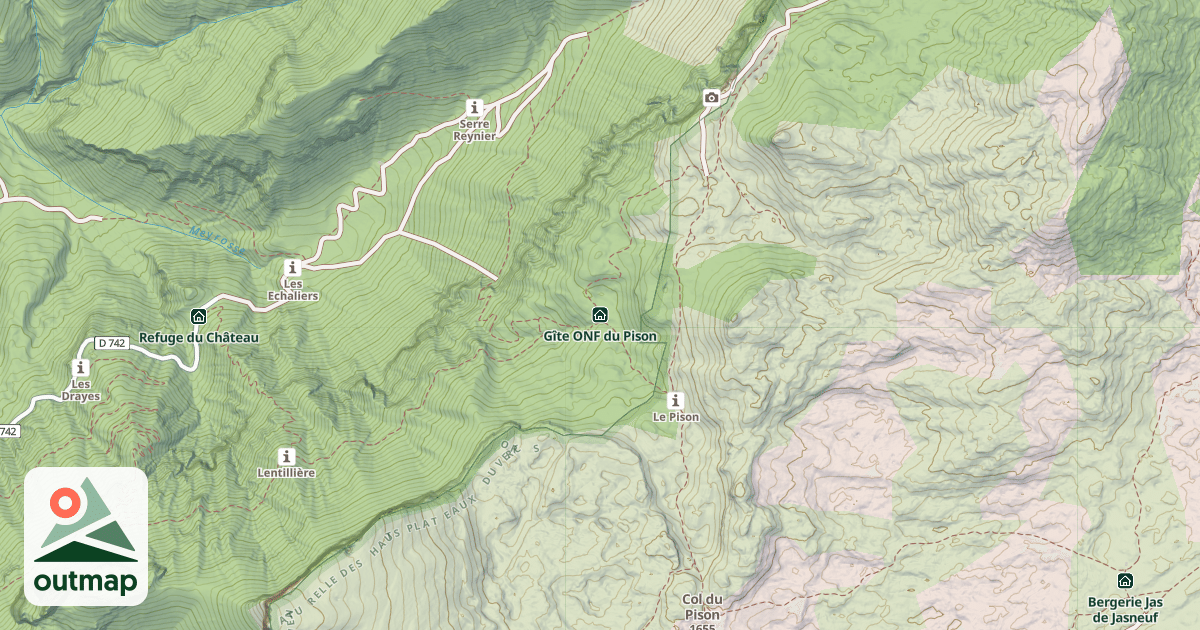 Map of Gîte ONF du Pison