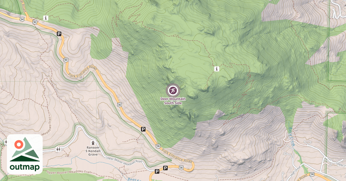 Map of Deer Mountain South Side