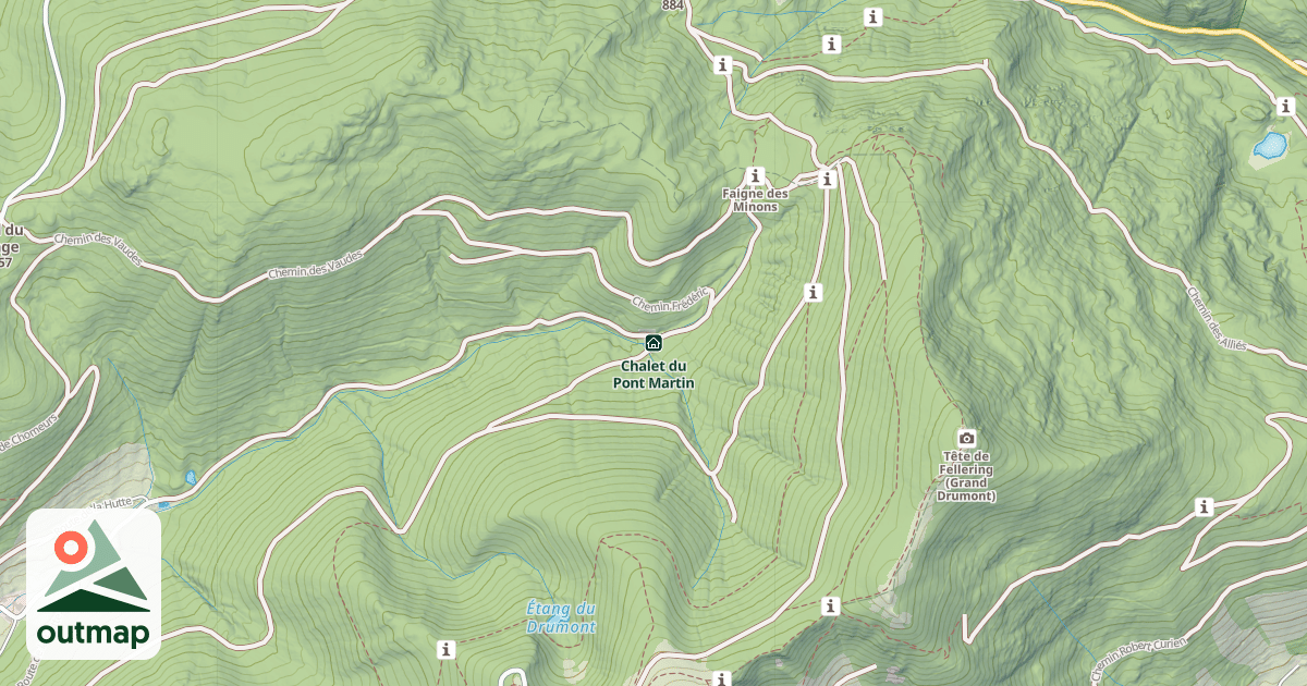 Map of Chalet du Pont Martin