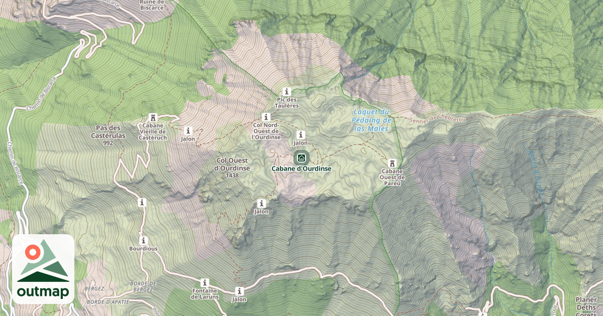 Map of Cabane d'Ourdinse