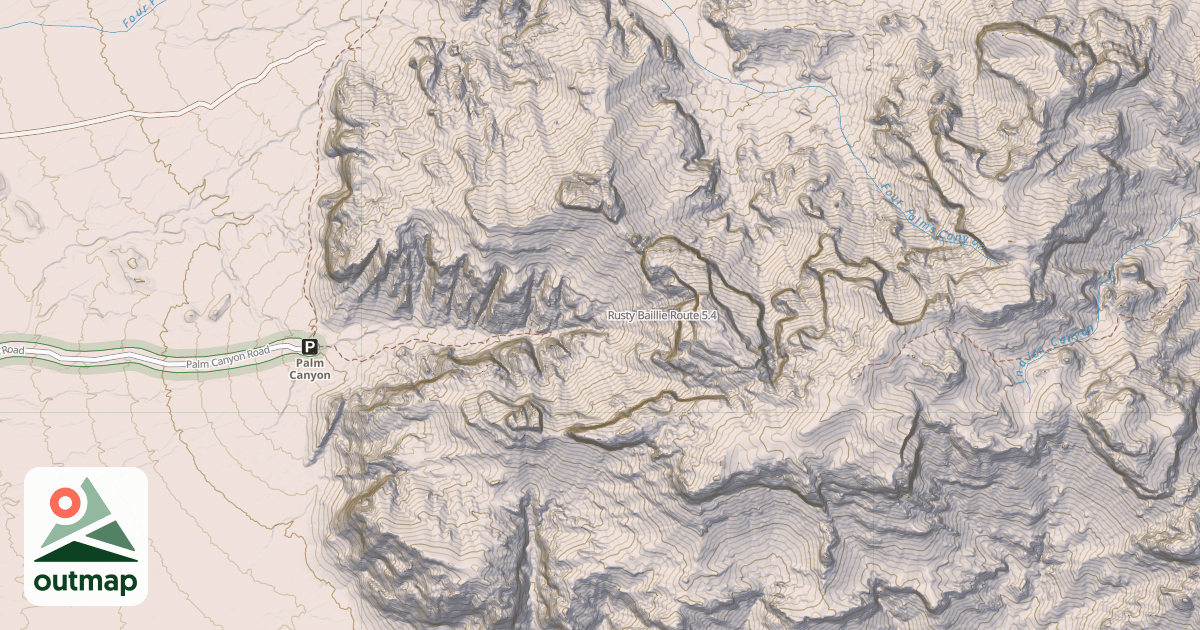Map of Rusty Baillie Route
