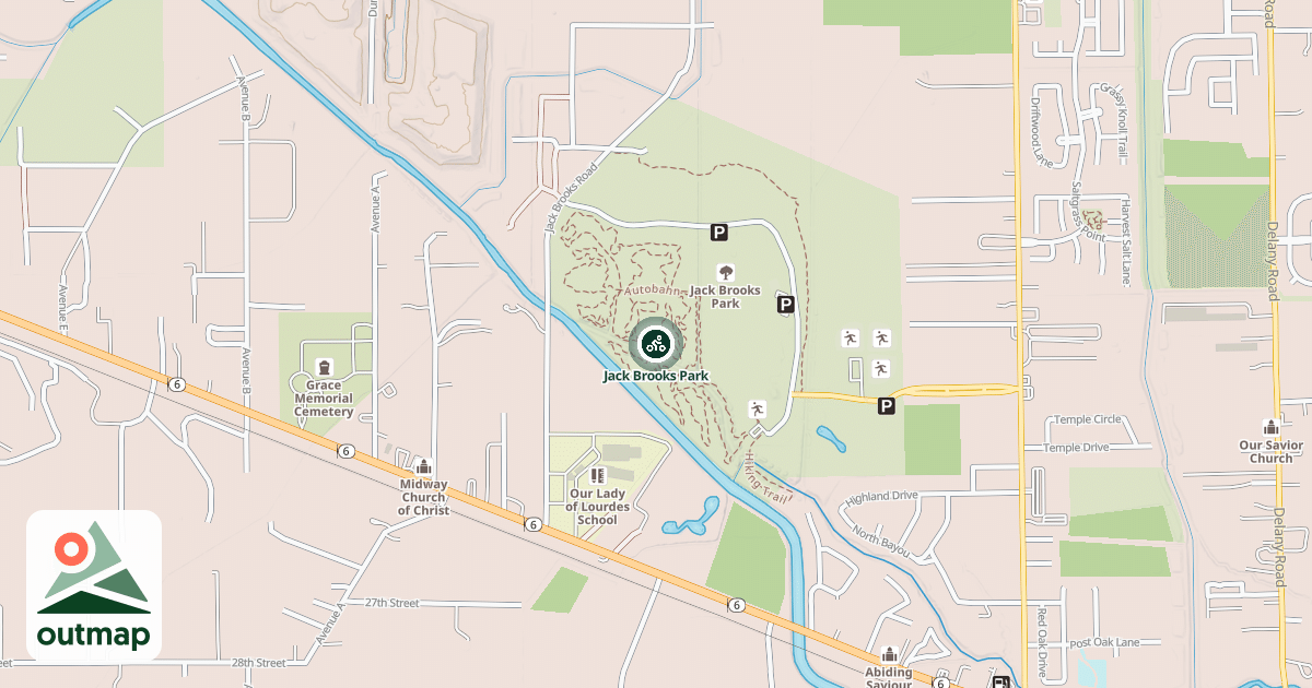 Map of Jack Brooks Park