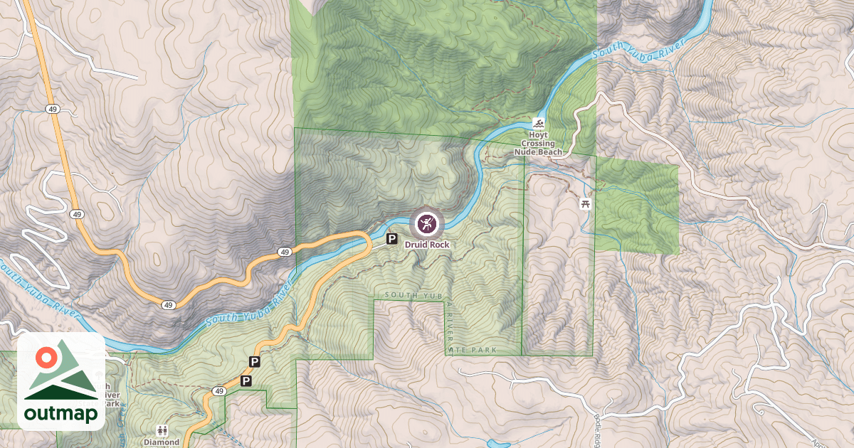 Map of Druid Rock