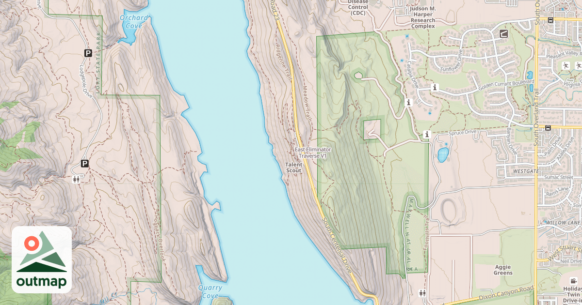 Map of East Eliminator Traverse