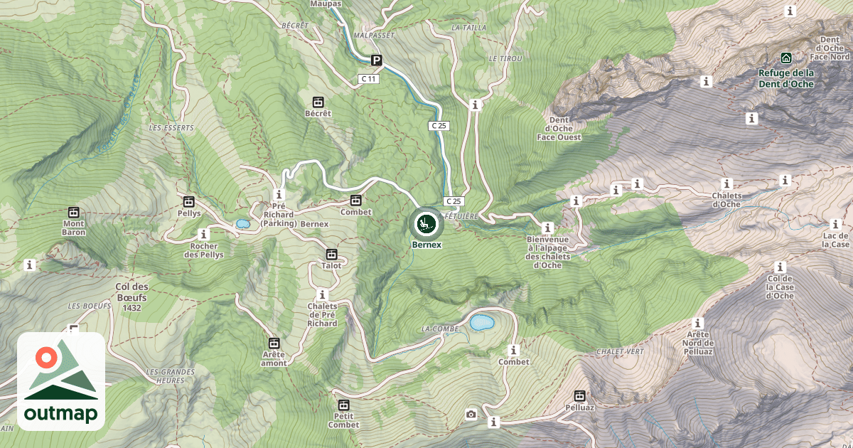 Map of Bernex