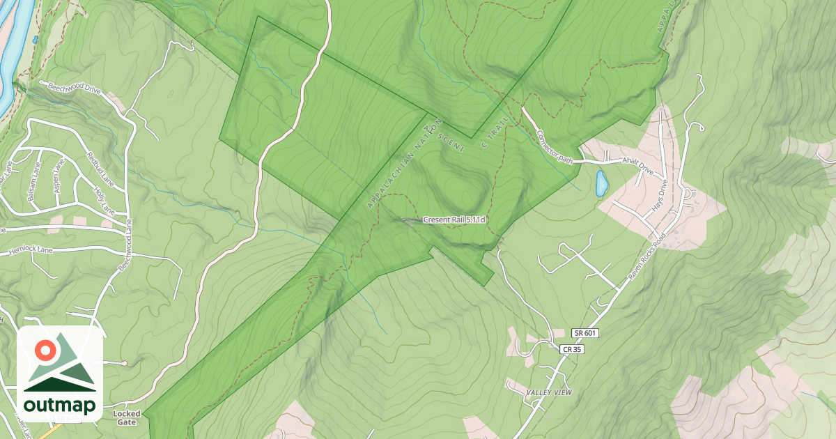Map of Cresent Rail