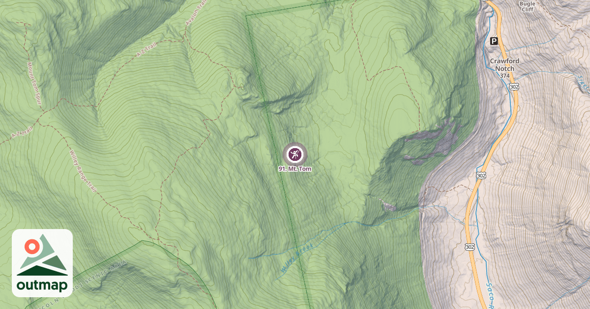 Map of 91. Mt. Tom